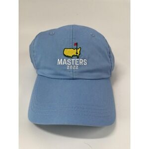 Masters 2022 Hat Cap Strap Back Mens One Size Blue Golf Augusta National